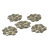 Unas originales alfombras de baño antideslizantes, en color azul traslúcido, con estética de piedras de cantos rodados, y textura agradable al tacto.