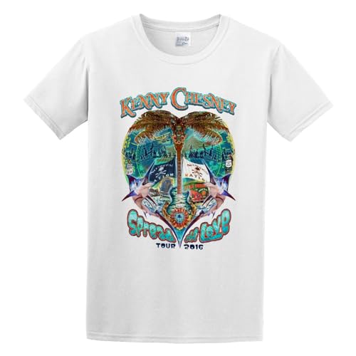 Photo de SMOOTH WILL Men's Kenny Chesney Spread The Love Tour Cotton T Shirt White 3XL