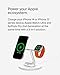 Belkin MagSafe Charger, 3-in-1 Wireless Charging Stand, 2ND GEN, 33% Faster for Apple Watch, iPhone 16, iPhone 15, iPhone 14 Series, AirPods - MagSafe Charging Station for Multiple Devices - White