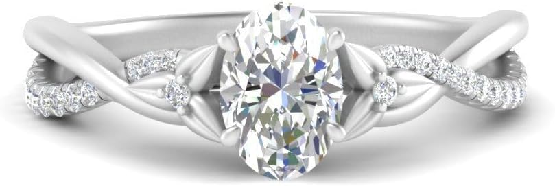 1.2-3.2 Carat Moissanite/Lab Grown Diamond Engagement Ring Diamond Wedding Ring for Women in 925 Sterling Silver/10K/14K/18K Solid Gold