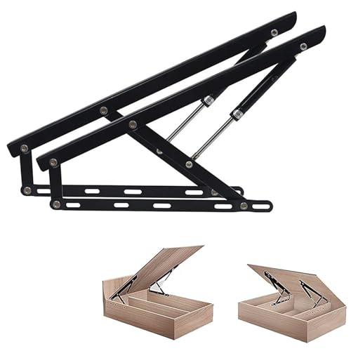 BESSX Kit de elevación de Cama Resistente, 2 Piezas, bisagra neumática de elevación de Cama, 61/75/90/110/120/150 cm(75cm)