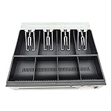 Cash Drawer Insert Tray 4 Grids Double Layers Money Tray Replacement Drawer Register Insert Tray Cur