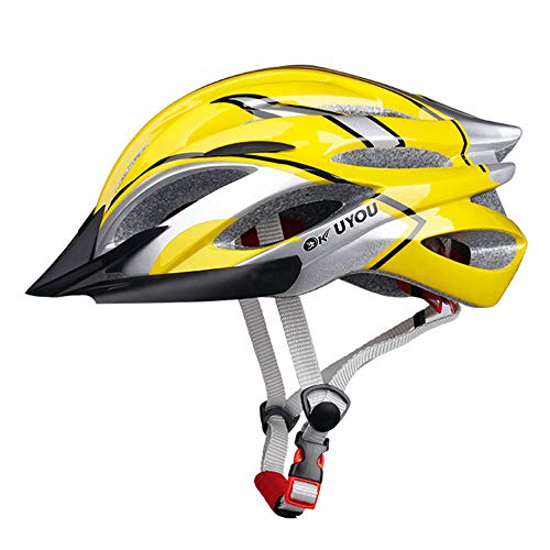 CapsA Bike Helmet for Men Women with Safety Led Back Light Detachable Visor