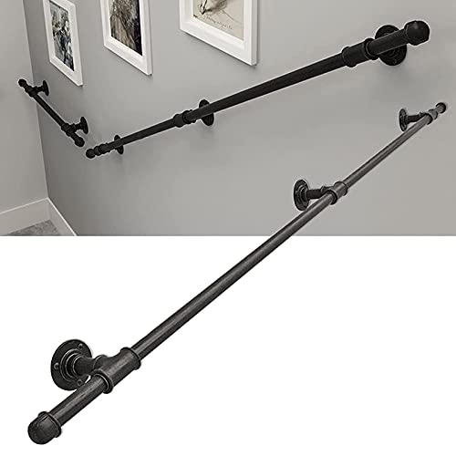 DREANNI Randonaggio Scale-Kit Complesso (1Ft-20 Piedi),Hiera Di Rivestimento Scale per Gradini Esterni Interni, Corrimano per Corrimano Senza Slip a Monte in Ferro Battuto./1Ft/30Cm