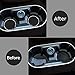 yousheng 2PCS Bling Car Cup Coaster, Universal Vehicle Bling Holder Insert,2.75 inch Rhinestone Anti Slip Silicone Insert,Suitable for Most Car Interior,Best Gift Car Bling for Women, Black, 2 Pack