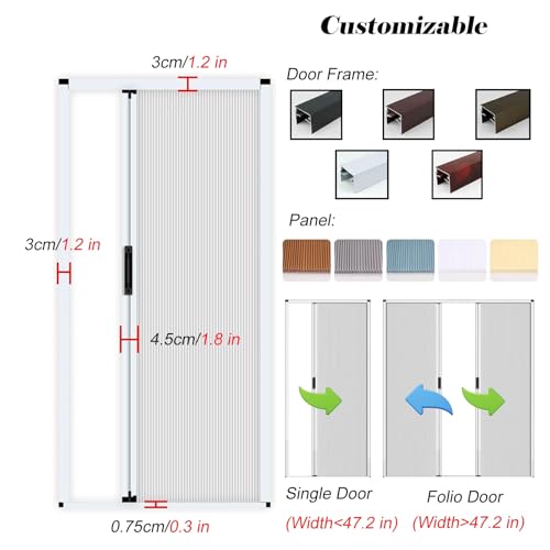 Porte pliante en nid d'abeille, sans perçage, porte accordéon intérieure personnalisable, séparateur de pièce peu encombrant pour salle de bain, chambre à coucher, balcon