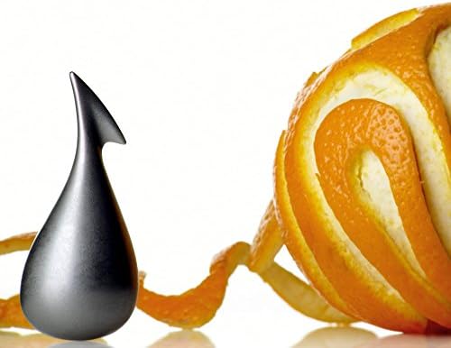 Alessi Apostrophe GCH02 designerska obieraczka do pomarańczy, akcesoria ze stali nierdzewnej, matowa, 2 x 8,5 x 26,5 cm