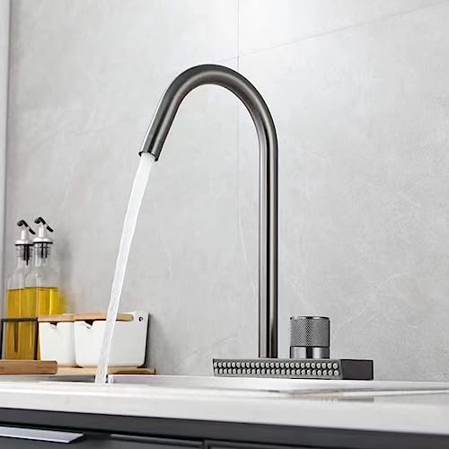 Mitigeur d'évier de cuisine mélangeur avec bec cascade moderne pour évier compact - 5