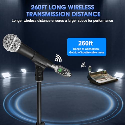 Système de microphone sans fil XLR batterie 8 heures UHF micro