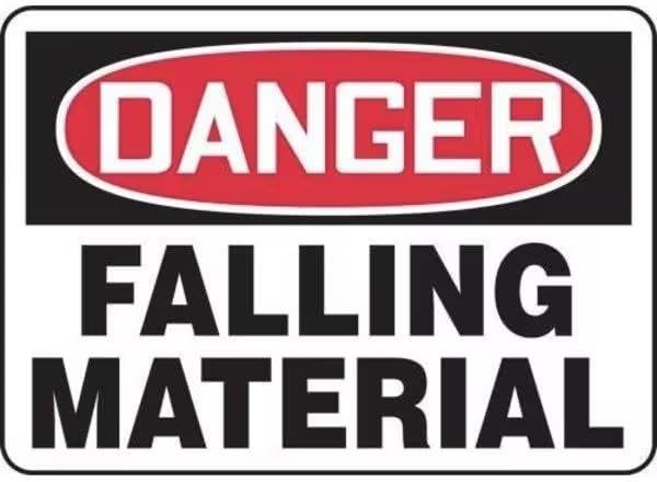OSHA DANGER SAFETY SIGN FALLING, Mfr: FRMCRT008XP-A