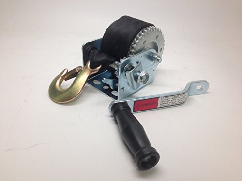 Winche para remolque de bote marino con correa de nailon 800 lbs miniatura 2