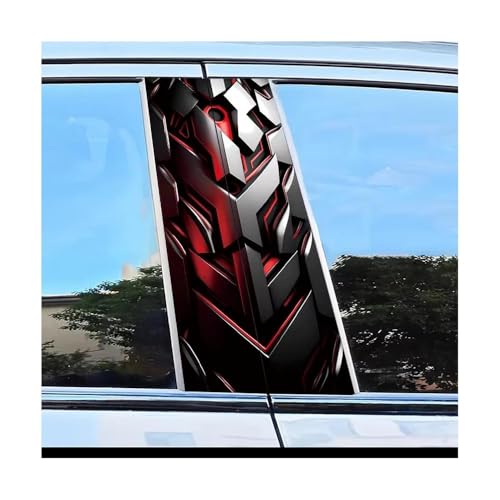 Autocollants de poteau de voiture en PE à motif mécanique : lot de 2 protections de portière