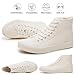 hash bubbie Unisex Canvas High top Sneakers Women's Classic Fashion High Tops Canvas Shoes Casual Tennis Shoes for Men（Beige.US8.5W/6.5M）