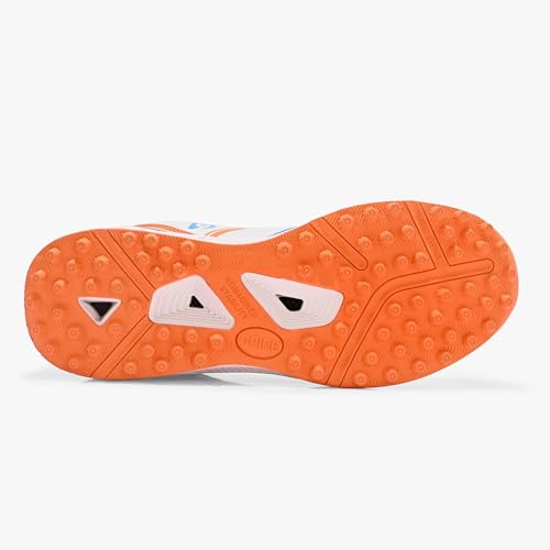 Image of DNINE Blaster Men, Rubber Studs, Cricket Shoes, Sun Orange /Diva | Blue /White | White /Red