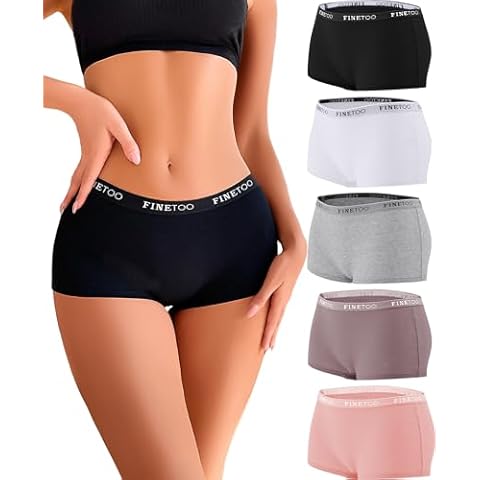 FINETOO Women's Cotton Boxer Shorts Pack Cover