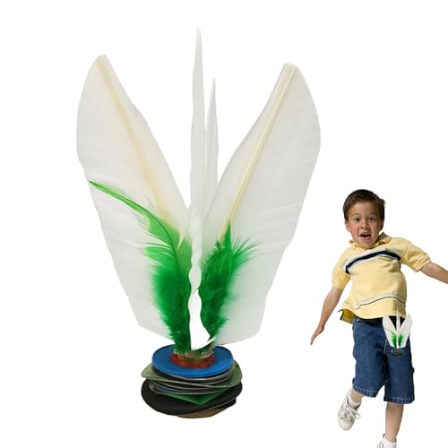 Generisch Kick Shuttlecock – White Feathers Chinese Jianzi Foot Kick | Balones de plumas para volante de mano, entretenimiento de fitness y deportes de pies, juego de juguetes para exteriores para