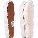 Ailaka Kids Sheepskin Wool Insoles, Cozy Fluffy Thick Warm Inserts for Children Women Shoes Boots...