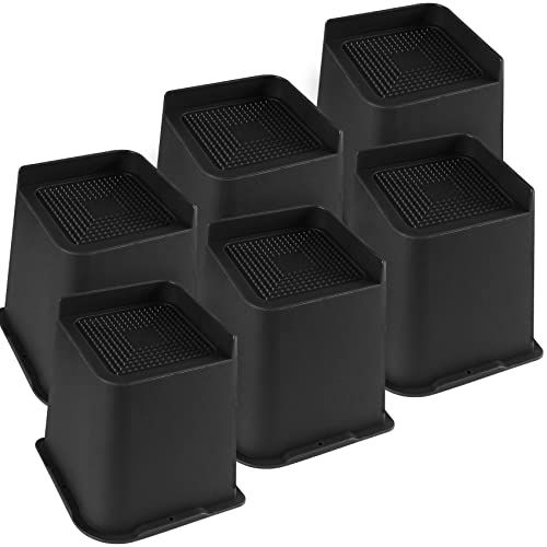 Dedu Bed Risers 6 Inch Heavy Duty 6 Pack, Furniture Risers For Sofas Oversized Supports Up To 6600 Lbs, Upgrade Couch Risers L Shape For Sofas, Couch, Desk Or Chair #TOP1