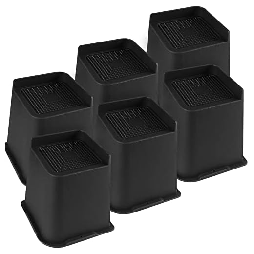 DEDU Bed Risers 6 Inch Heavy Duty 6 Pack, Furniture Risers for Sofas Oversized Supports Up to 6600 Lbs, Upgrade Couch Risers L Shape for Sofas, Couch, Desk or Chair