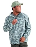 HUK Mens Storm Jacket, Heavy Duty Fishing Rain Coat, Blue Shadow, Large