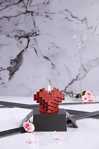 Candellana Pixel Heart Kerze, Palmöl-Wachs, rot Cover
