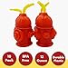 4E's Novelty Fire Hydrant Straw Cups With Lids (10 Pack) 12oz - For Paw Dog Patrol, Firefighter Birthday Party Favors, Firetruck Fireman Party Decorations, Rescue Dog Marshall