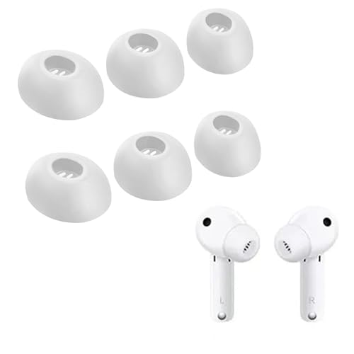 BeisDirect 6 Almohadillas de Silicona para Huawei Freebuds 4i/5i, Almohadillas de Goma, Accesorios para Auriculares (Blanco)