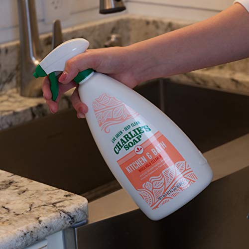 Charlie's Soap Kitchen & Bath Household Cleaner Spray (32 Fl. Oz, 6 Pack) Natural Kitchen And Bathroom Multi-Surface Cleaner – Non-Toxic And Biodegradable #TOP6