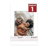 8.5x11 Mat for 11x17 Frame - Precut Mat Board Acid-Free White 8.5x11 Photo Matte Made to Fit a 11x17 Picture Frame, Premium Matboard for Family Photos, Show Kits, Art, Picture Framing, Pack of 1 Mat