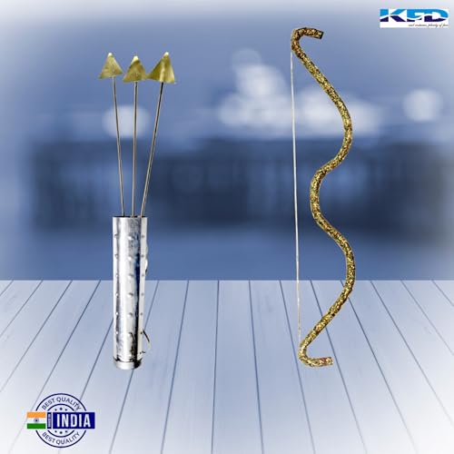 Image of Kaku Fancy Dresses Bow Arrow Tarksh Set - Ramleela Costume Accessories | Mythological Play Props | Ramayana Dress-Up Kit for Kids