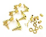 Saliency Gold Guitar Tuning Pegs Machine Head Tuners 3L 3R 6pcs Guitar Parts