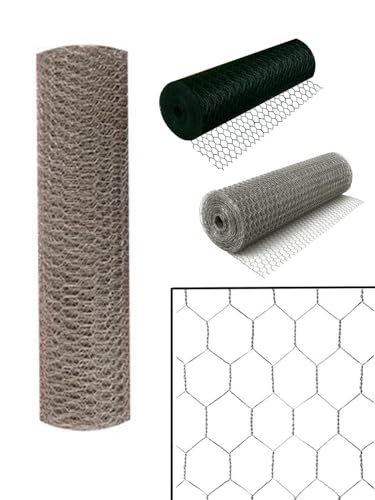 Jardin202 - Malla Hexagonal Galvanizada para Cercados | Ideal para Jardín y Protección de Animales | Rollos de 0,5x10m, 1x10m, 1x25m y 1x50m | 16mm 1x10m (Plata)