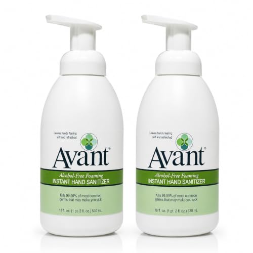 Image of Avant Alcohol Free Foaming Hand Sanitizer, 18 Oz Bottle 2 Pack, Unscented