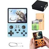 Arcade Pixel, Arcadepixel Hand Held, 2024 New Mini Portable Handheld Retro Video Games Consoles, 3.5 in HD Screen, Long Battery Life, Open Source Game Player (Blue 128G)