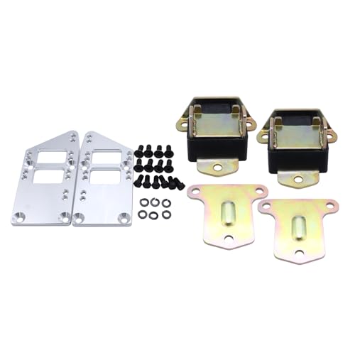 YUCHENSHLP For SBC Vehicle to LS Engine-Black Car Polyurethane Motor Engine Mounts Bracket