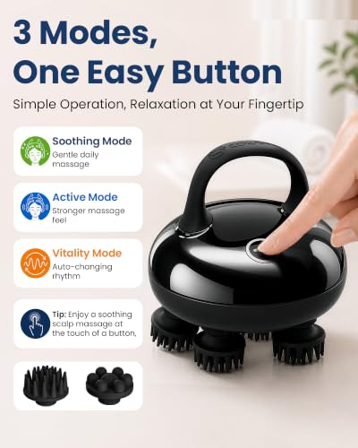 Image of COMFIER IPX7 Waterproof Scalp Massager, 8-Claw Head Massager, 3 Modes