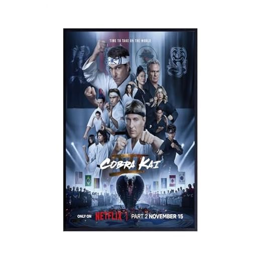 Cobra Kai season 6 part 2 TV Series Poster película #1 - Matte poster de pared Frameless Gift 11 x 17 inch(28cm x 43cm),Noframe