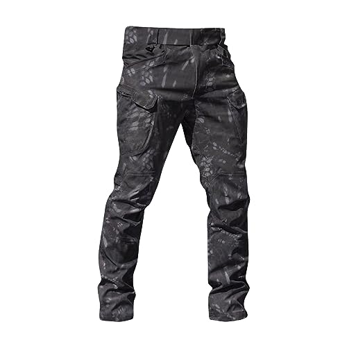 OIOLOYJM Military Cargo Pants for Men Hiking Relaxed Fit Work Waterproof Stretch Tactical Lightweight Outdoor Travel Pant