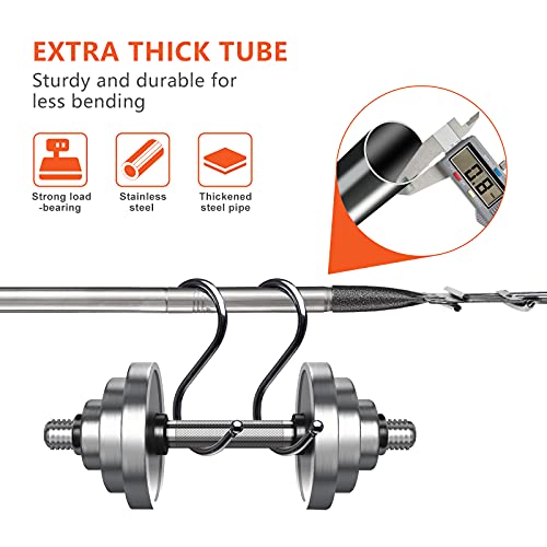 image for HOSKO 79 Inch Leaf Rake, 25 Tines Garden Rakes with Adjustable Section