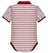 Creative Knitwear Indiana University Hoosiers Newborn Infant Baby Striped Polo Bodysuit,Crimson/White,3-6 Months