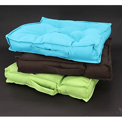 heimtexland Matratzenkissen mit 5-Punkt-Steppung und Tragegriff 38x38 cm in Mocca braun Lounge Kissen Sitzauflage Garten Sitzkissen Outdoor Polster Stadionkissen Stuhlkissen Typ333 Cover