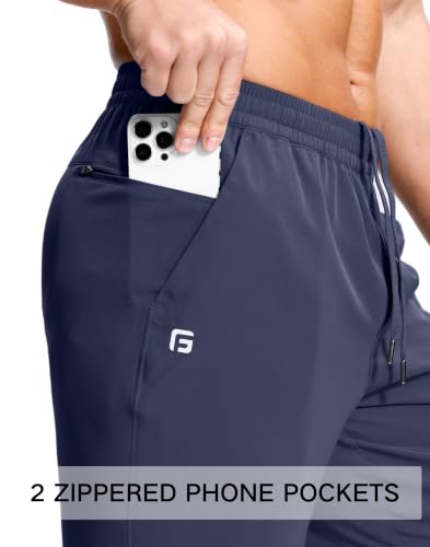 Image of GGJ Men's Lightweight Athletic Shorts with 2 Zipper Pockets 7 inch /9 inch /5 inch Gym Workout Running Quick Dry Tennis Shorts for Men