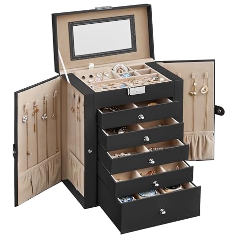 SONGMICS 6 Tier Jewelry Box Cover
