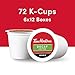 Tim Hortons Decaf, Medium Roast Coffee, Single-Serve K-Cup Pods Compatible with Keurig Brewers, 12 Count (Pack of 6), Red