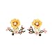 Produktbild JmDick'Stud earring Gelbe rosa kleine Blume Tintenfischohrringe der romantischen Gartenserie e