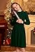 IIMMER Winter Girl's Mock Neck Warm Long Sleeve Cable Knit Sweater Dress Elastic Waist Fashion Dresses Forest Green 12 Years