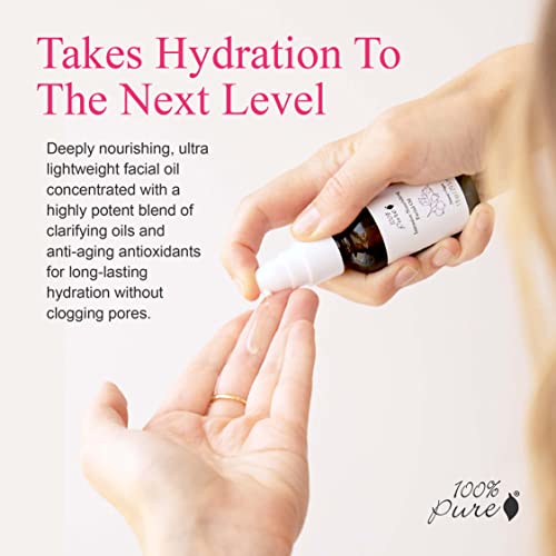 100% Pure Intensive Nourish Facial Oil Hydrating Face & Body Moisturizer Natural Illuminating Dry Skincare For Women & Men - Vegan - 1Oz #TOP1