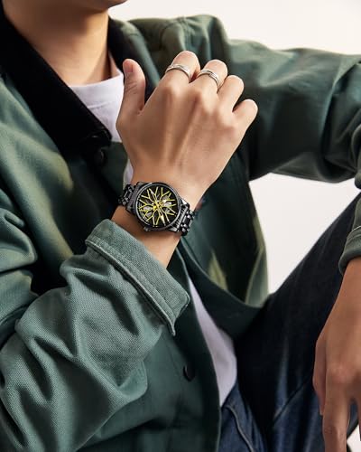 Image of OLEVS Watches for Men Luxury Dress Wirst Watch 42MM Large Dial Stainless Steel Waterproof Luminous Watch Gift