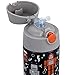 Snug Kids Water Bottle - insulated stainless steel thermos with straw (Girls/Boys) Robots, 12oz