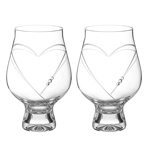 DIAMANTE Gin Goblets - Juego de 2 copas de cristal con diseño de ...